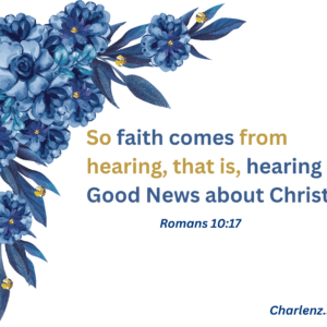 Blue hydrangea flowers for faith and inspiration.