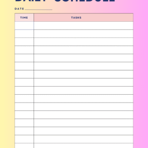 Daily-Schedule