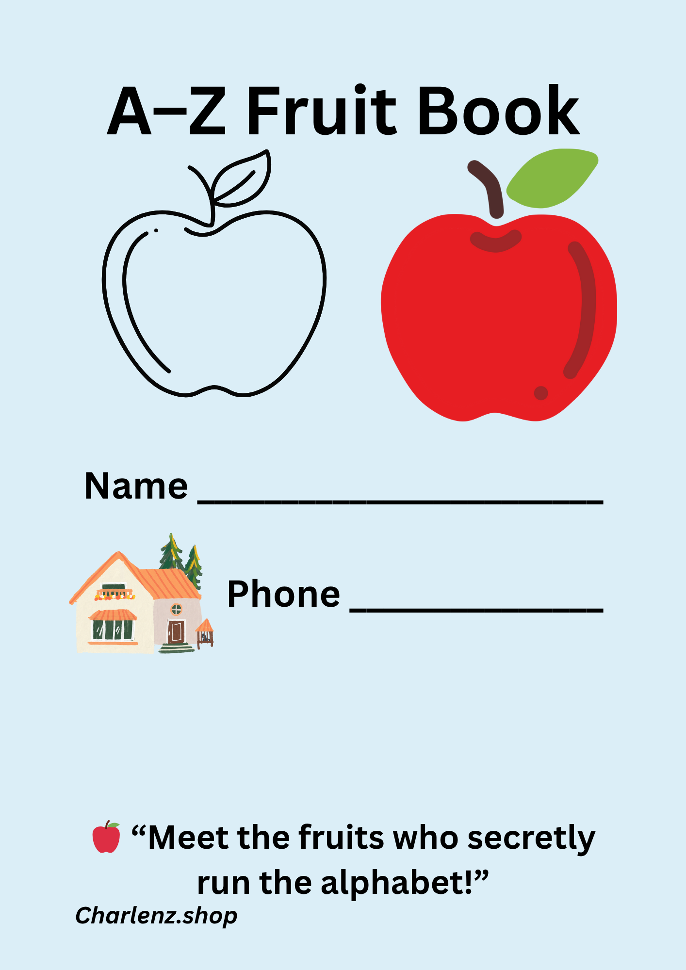 A-Z Attractive Fruit E-Book Kids 3-7 years