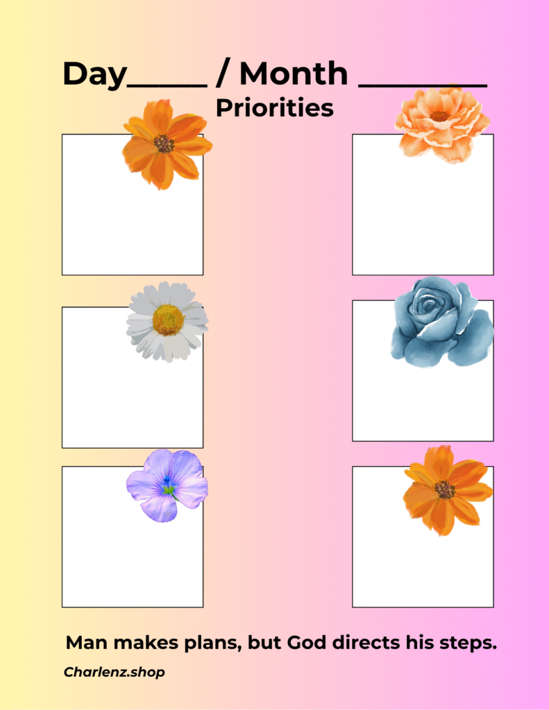 Daily Planner God Directs – Faith-Based Printable Planner