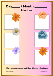God Directs Planner – Charlenz.shop - Proverbs 16:9 [1-Page Planner]