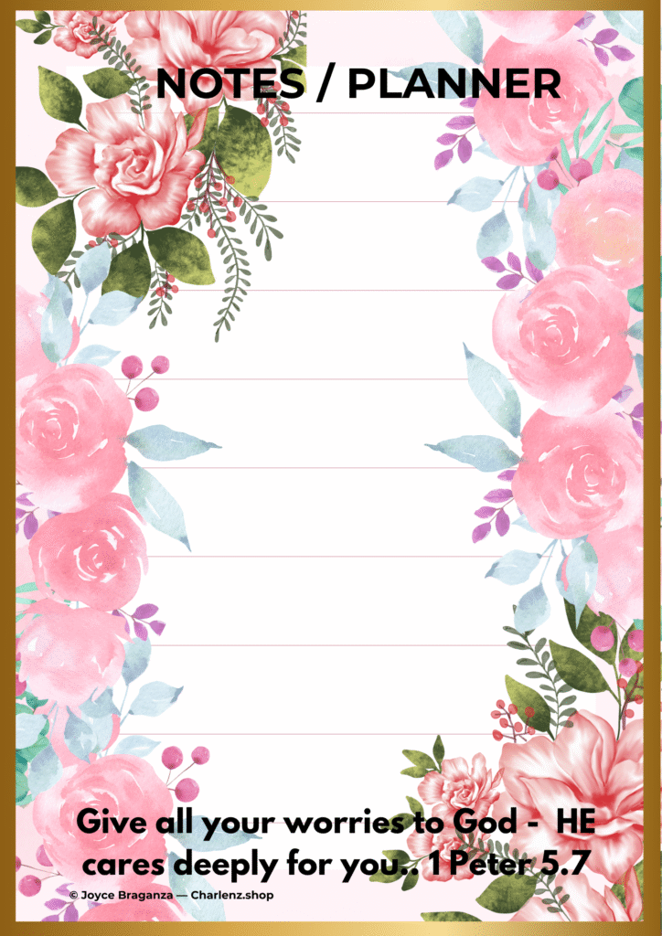 Deep Care & Guidance — 1-Page Planner 1 Peter 5.7