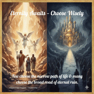 Eternity Awaits - Matthew 7.13-14 Wall Poster