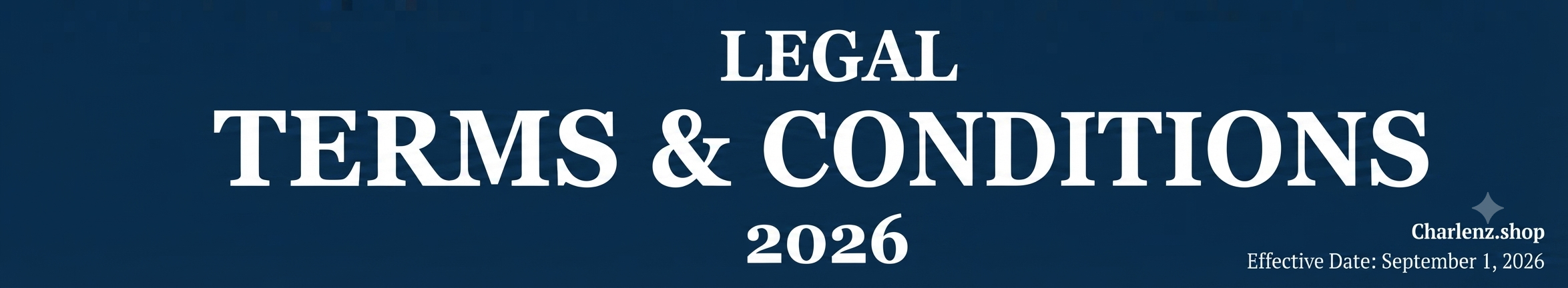 Terms & Conditions, Legal, 2026